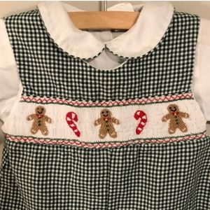Petit Ami Smocked Holiday Christmas - 12 months